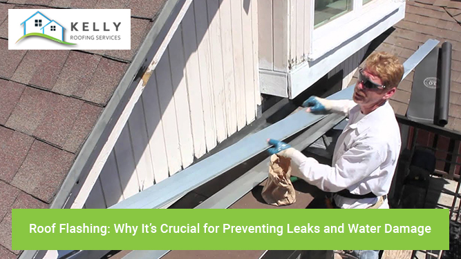 Professional roofer installing roof flashing on a home.